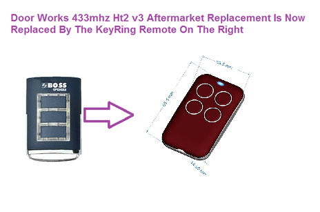 DoorWorks HT3 V3 433Mhz Aftermarket Remote