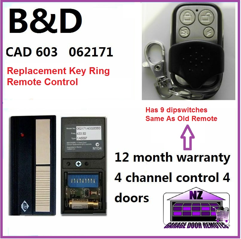 B&d 4332EBD/4332RBD 062171 Garage Door Remote